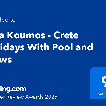 Koumos - Crete Holidays With Pool And Views *